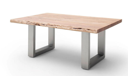 Couchtisch Baumkantentisch Akazie-massiv rechteckig natur lackiert 110 cm