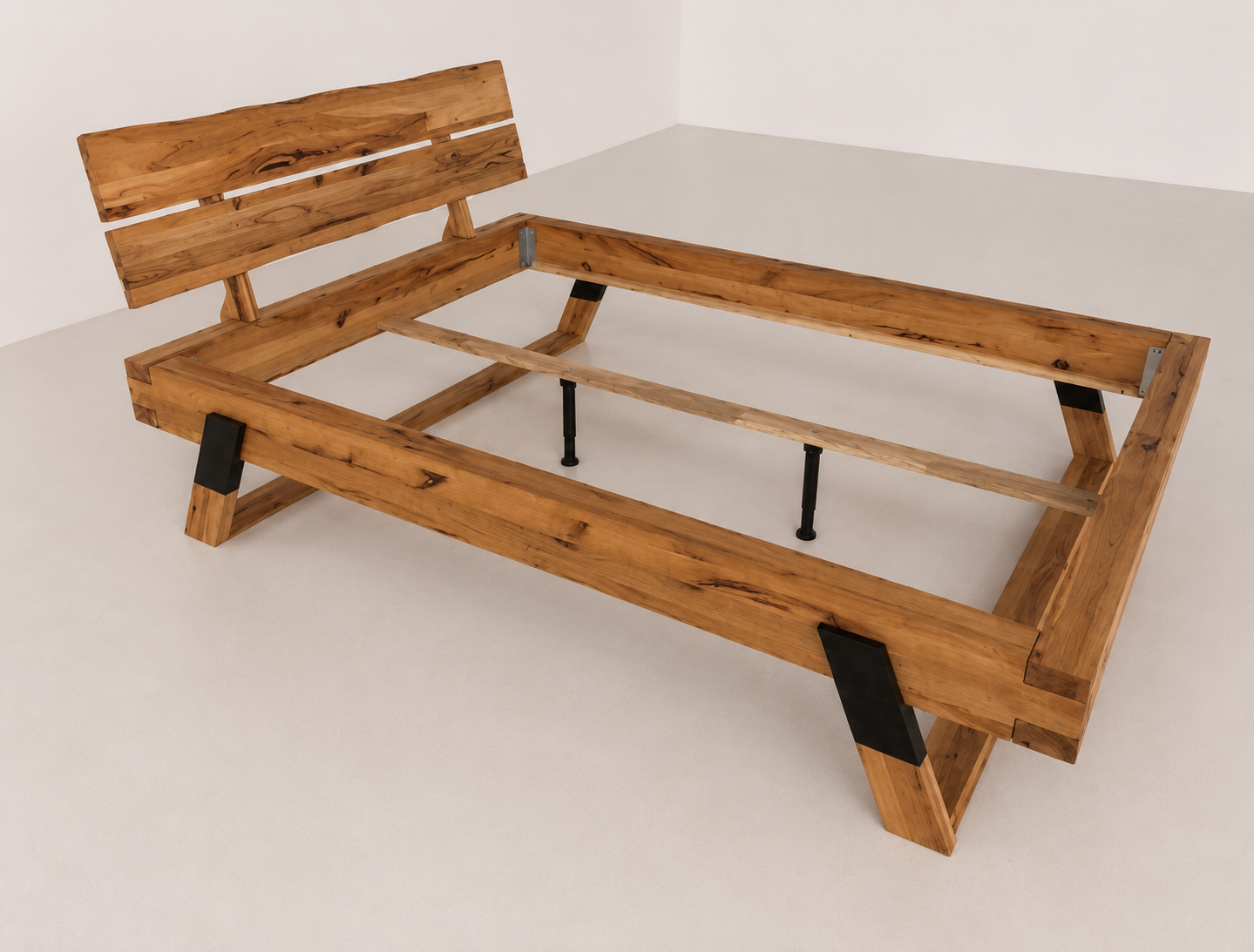 Bett PIA-SOFIE – Kernbuche massiv B 182,5 x H 89 x T 226,5 cm