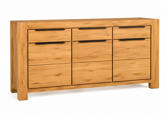 Sideboard SINA Wildeiche Teilfurnier – Modernes Wohnzimmer Sideboard mit Stauraum