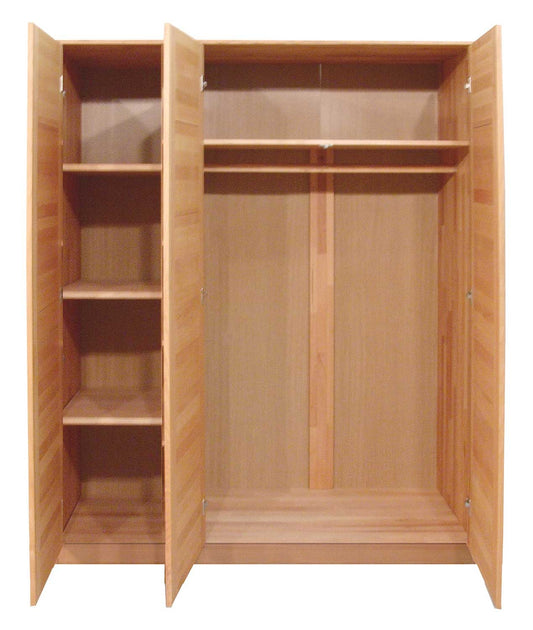 Kleiderschrank Türen Holz Kernbuche-massiv natur geölt 3-türig Tollo 3