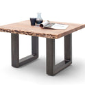 Couchtisch Baumkantentisch Akazie-massiv U-Form quadratisch natur lackiert 75 cm