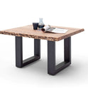Couchtisch Baumkantentisch Akazie-massiv U-Form quadratisch natur lackiert 75 cm