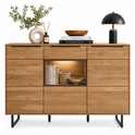 Sideboard JACKSON – Eiche teilmassiv mit LED-Beleuchtung