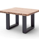 Couchtisch Baumkantentisch Akazie-massiv U-Form quadratisch natur lackiert 75 cm
