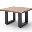 Couchtisch Baumkantentisch Akazie-massiv U-Form quadratisch walnuss lackiert 75