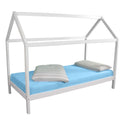 Hausbett Kinderbett Kiefer massiv weiß lackiert 90 x 200 Hytte 1 ohne Rollrost