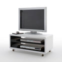 TV-Schrank Lowboard foliert weiß schwarz modern retro stil future 79 cm Jeffe 7