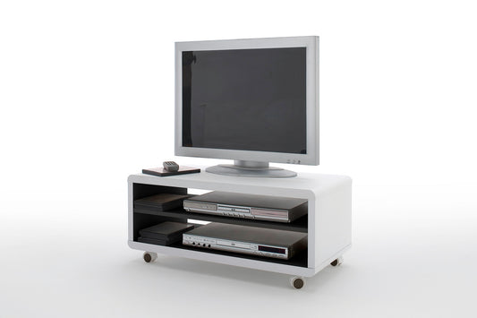 TV-Schrank Lowboard foliert weiß schwarz modern retro stil future 79 cm Jeffe 7
