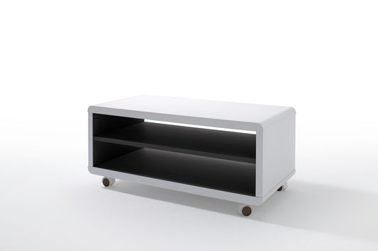 TV-Schrank Lowboard foliert weiß schwarz modern retro stil future 79 cm Jeffe 7