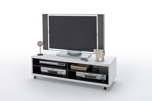 TV-Schrank Lowboard XL foliert weiß schwarz modern retro stil future 120 Jeffe 7