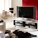 TV-Schrank Lowboard XL foliert weiß schwarz modern retro stil future 120 Jeffe 7