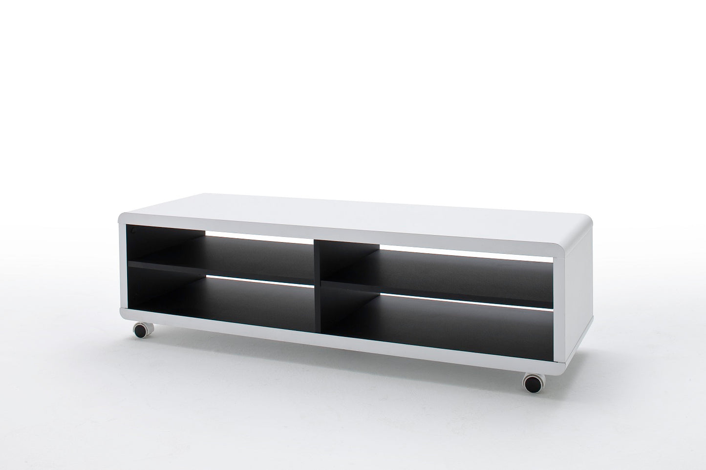TV-Schrank Lowboard XL foliert weiß schwarz modern retro stil future 120 Jeffe 7