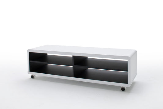 TV-Schrank Lowboard XL foliert weiß schwarz modern retro stil future 120 Jeffe 7