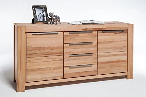 Sideboard NENA BUK – Massive Buche mit 3 Türen &amp; 3 Schubladen