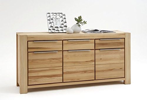 Sideboard NENA BUK – Massive Buche mit 3 Türen &amp; 3 Schubladen