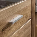 Vitrine TABER – Wildeiche teilmassiv geölt mit 3 Schubkästen