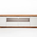 TV-Schrank Lowboard Asteiche-massiv matt lackiert geölt weiß holz 202 cm Chiara