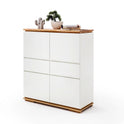 Highboard Schrank Asteiche-massiv matt lackiert geölt weiß holz 102 cm Chiara
