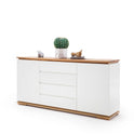 Sideboard Schrank Asteiche-massiv matt lackiert geölt weiß holz 172 cm Chiara