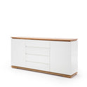 Sideboard Schrank Asteiche-massiv matt lackiert geölt weiß holz 172 cm Chiara