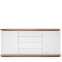 Sideboard Schrank Asteiche-massiv matt lackiert geölt weiß holz 172 cm Chiara