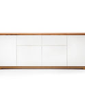 Sideboard Schrank Asteiche-massiv matt lackiert geölt weiß holz 182 cm Chiara