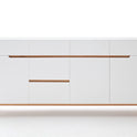 Sideboard Kommode weiß matt MDF Asteiche furniert Massivholz 193 cm T04 Cervin
