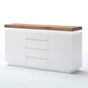 Sideboard Schrank weiß matt MDF Eiche massiv Schublade lackiert 150 cm Romino