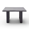 Couchtisch Baumkantentisch Akazie-massiv U-Form quadratisch grau lackiert 75 cm