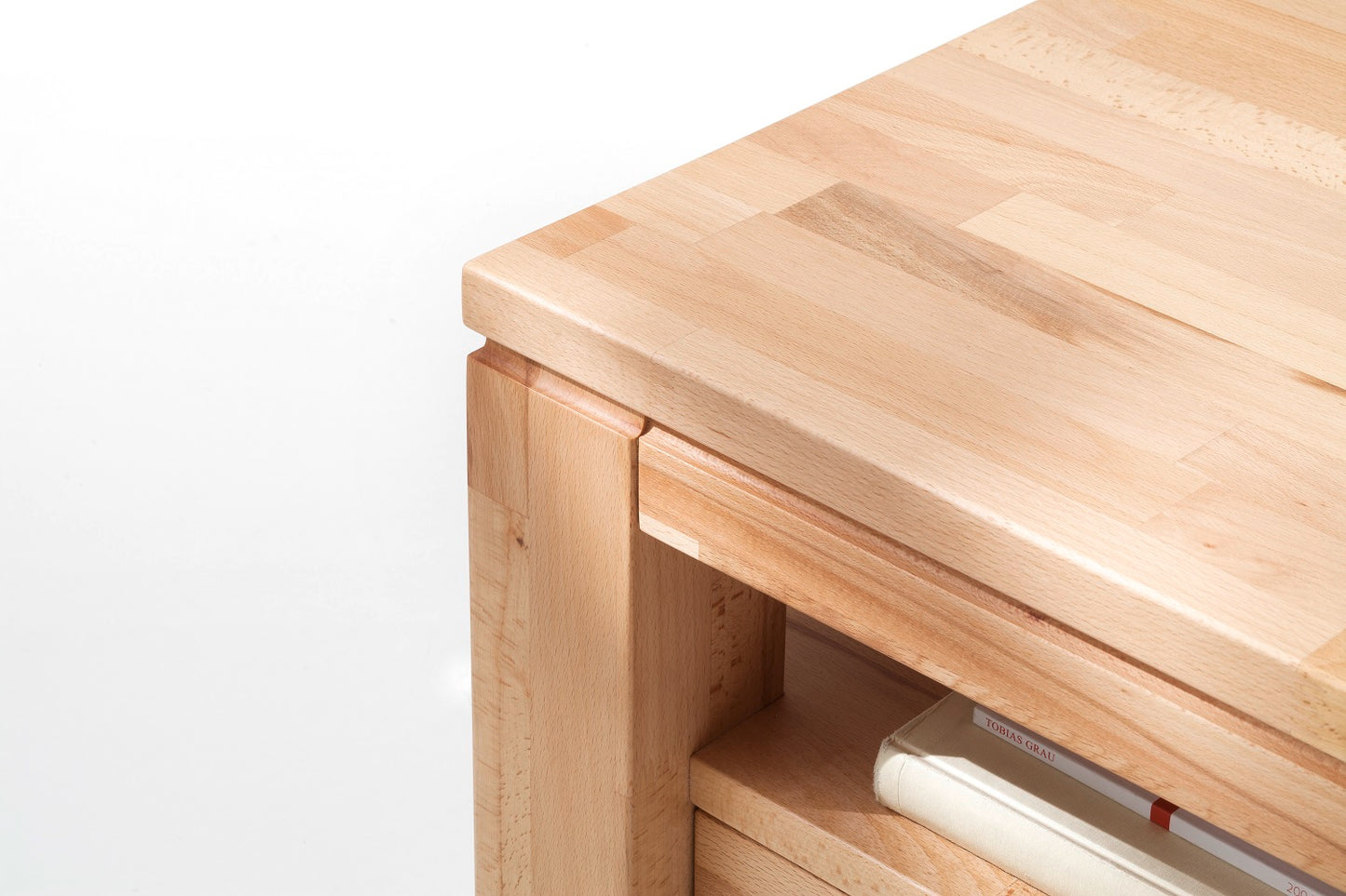 Couchtisch Wohnzimmertisch Kernbuche-massiv Schublade rechteckig geölt 115 cm
