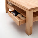 Couchtisch Wohnzimmertisch Kernbuche-massiv Schublade rechteckig geölt 115 cm