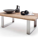 Couchtisch Baumkantentisch Zerreiche-massiv U-Form rechteckig geölt 120 cm