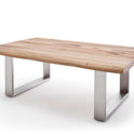 Couchtisch Baumkantentisch Zerreiche-massiv U-Form rechteckig geölt 120 cm