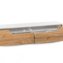 TV-Schrank Lowboard Asteiche-massiv matt lackiert geölt weiß holz 180 cm Fadorn