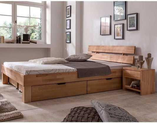 Futonbett Schlafzimmer Bett Kernbuche massiv Holz geölt Judith 100 x 200 cm