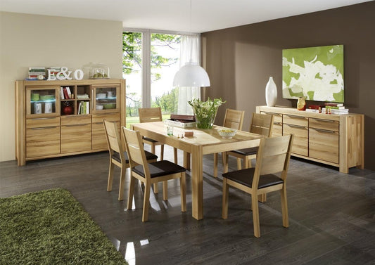 Sideboard NENA BUK – Massive Buche mit 3 Türen &amp; 3 Schubladen