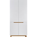 Garderobe Kommode Schrank weiß matt MDF Asteiche furniert Massiv 85 cm Cervin