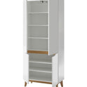 Garderobe Kommode Schrank weiß matt MDF Asteiche furniert Massiv 85 cm Cervin