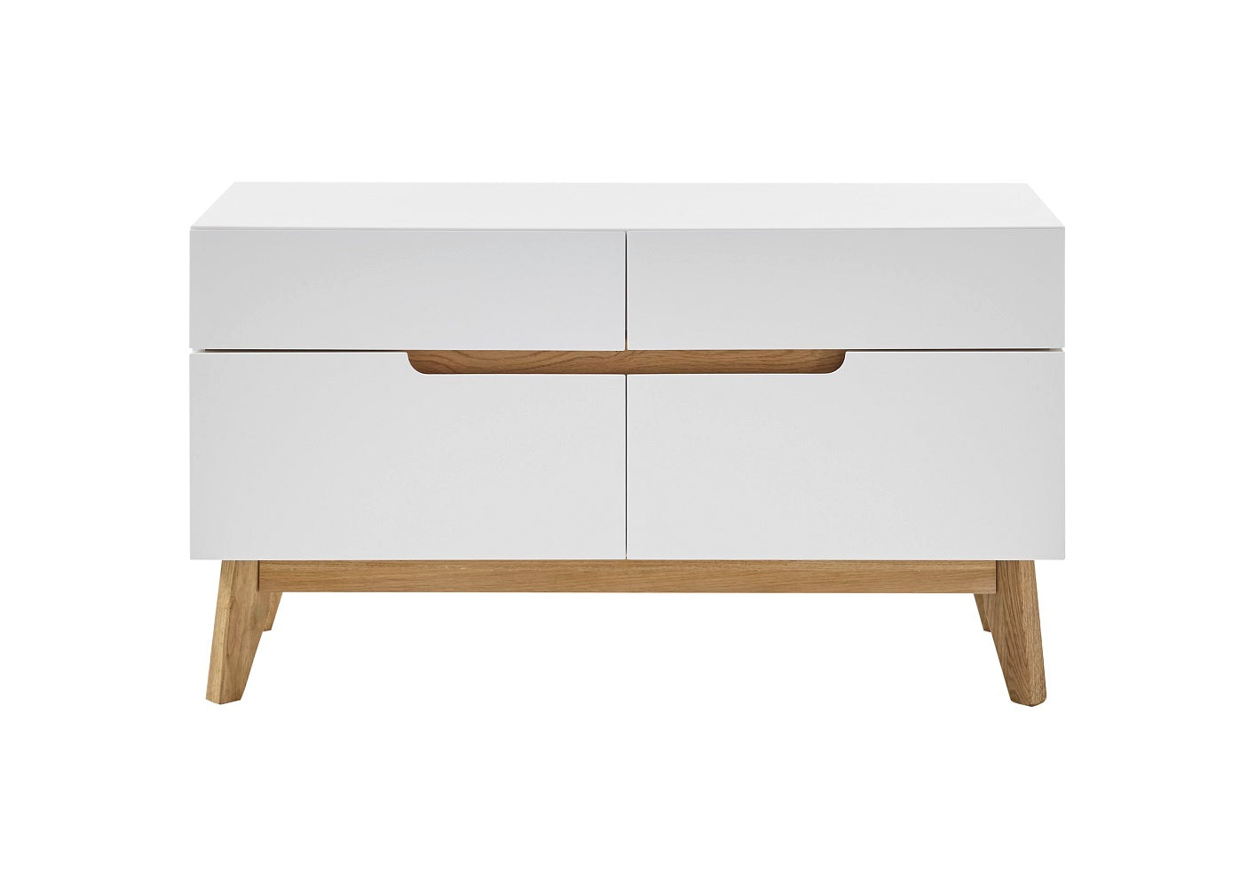 Garderobe Sitzbank Schrank Flur weiß matt MDF Asteiche furniert Massiv 97 cm