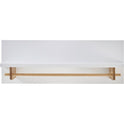 Garderobe Kleiderstange Flur weiß matt MDF Asteiche furniert Massiv 97 cm Cervin