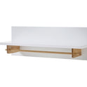 Garderobe Kleiderstange Flur weiß matt MDF Asteiche furniert Massiv 97 cm Cervin