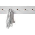 Garderobe Kleiderhaken Flur weiß matt MDF Asteiche furniert Massiv 97 cm Cervin