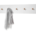 Garderobe Kleiderhaken Flur weiß matt MDF Asteiche furniert Massiv 97 cm Cervin