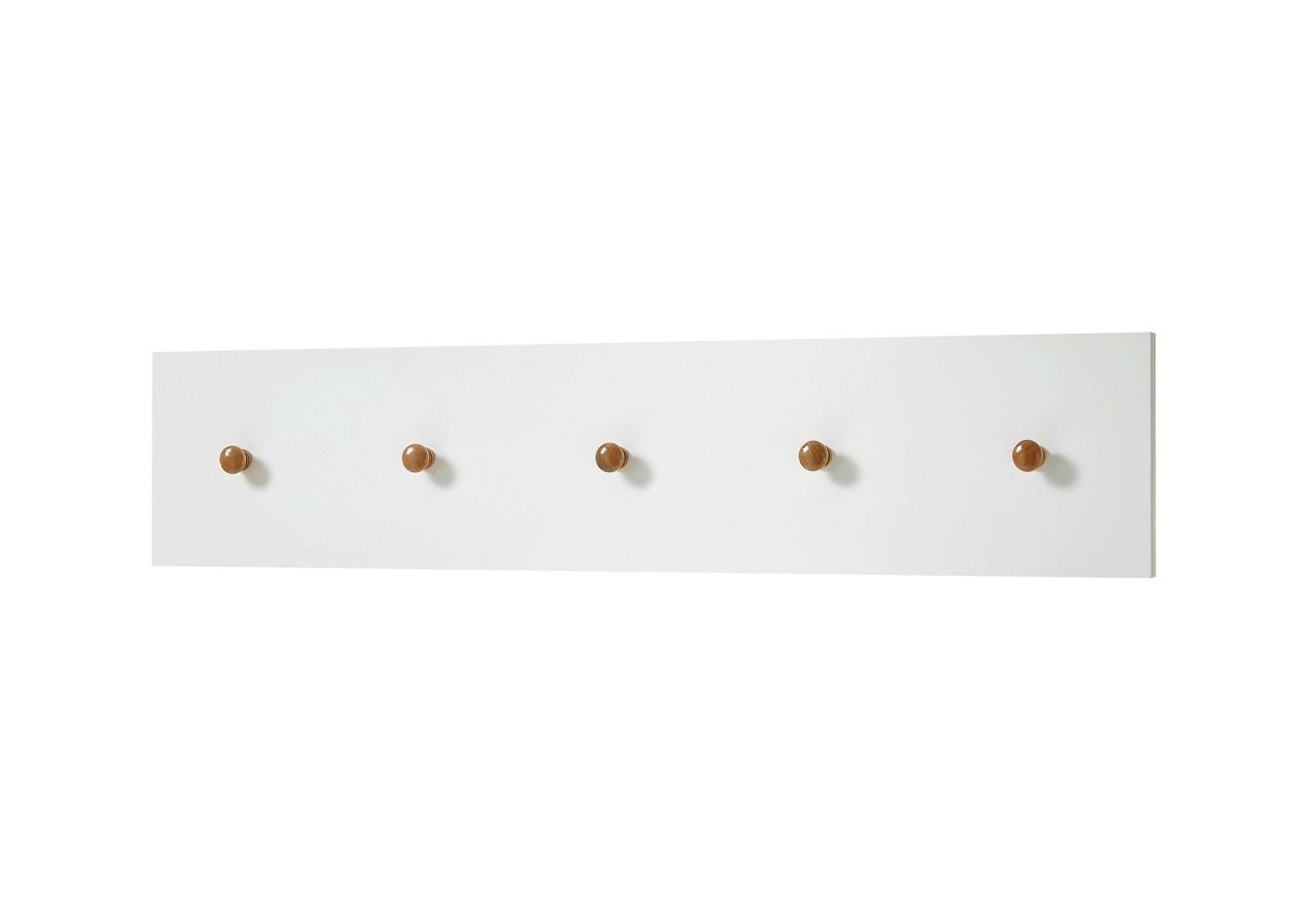 Garderobe Kleiderhaken Flur weiß matt MDF Asteiche furniert Massiv 97 cm Cervin
