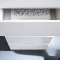 Hochkommode Schrank Asteiche-massiv matt lackiert geölt weiß holz 51 cm Chiara