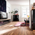 TV-Schrank Lowboard Asteiche-massiv matt lackiert geölt weiß holz 202 cm Chiara