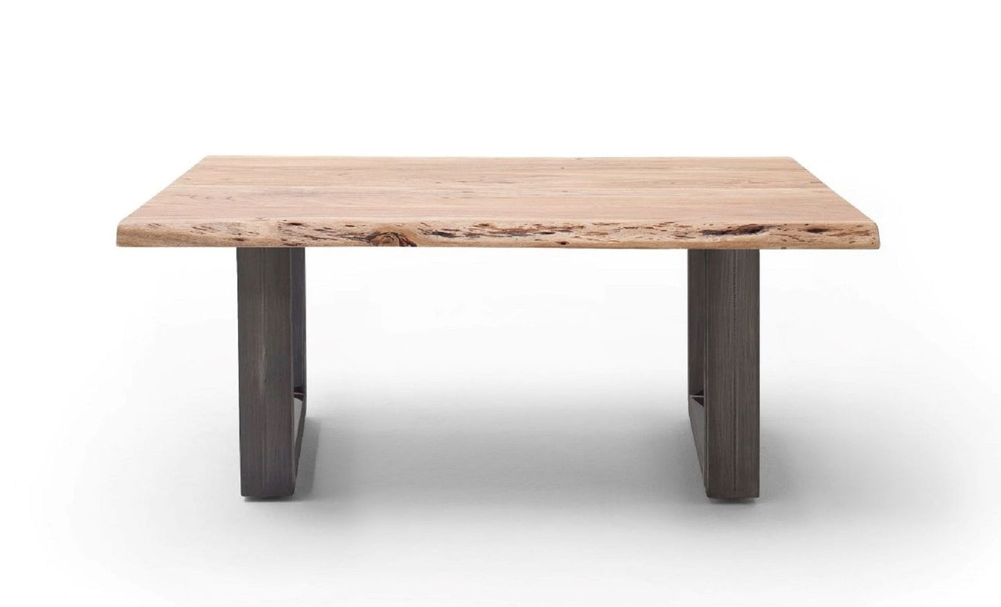 Couchtisch Baumkantentisch Akazie-massiv U-Form rechteckig natur lackiert 110 cm