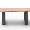 Couchtisch Baumkantentisch Akazie-massiv U-Form rechteckig natur lackiert 110 cm