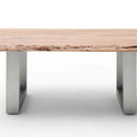 Couchtisch Baumkantentisch Akazie-massiv rechteckig natur lackiert 110 cm
