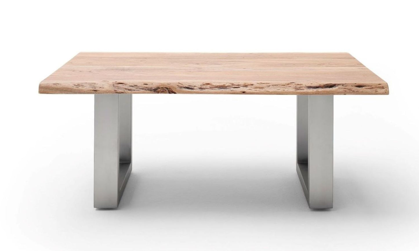 Couchtisch Baumkantentisch Akazie-massiv rechteckig natur lackiert 110 cm